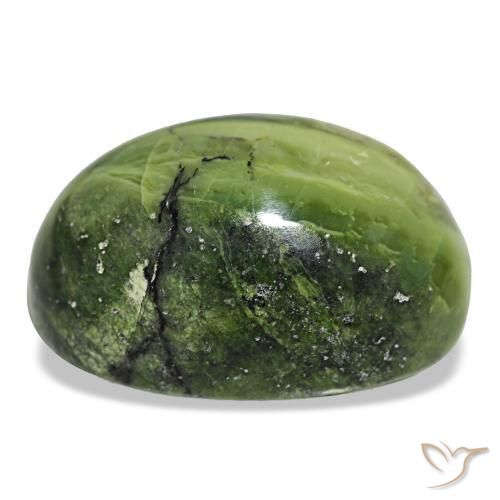 27,34 ctw natürlicher grüner Opal, Oval Schliff, Lichtundurchlässig