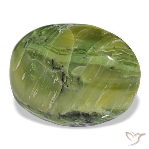 14,58 ctw natürlicher grüner Opal, Oval Schliff, Lichtundurchlässig