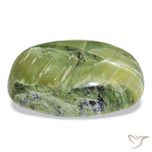 14,58 ctw natürlicher grüner Opal, Oval Schliff, Lichtundurchlässig