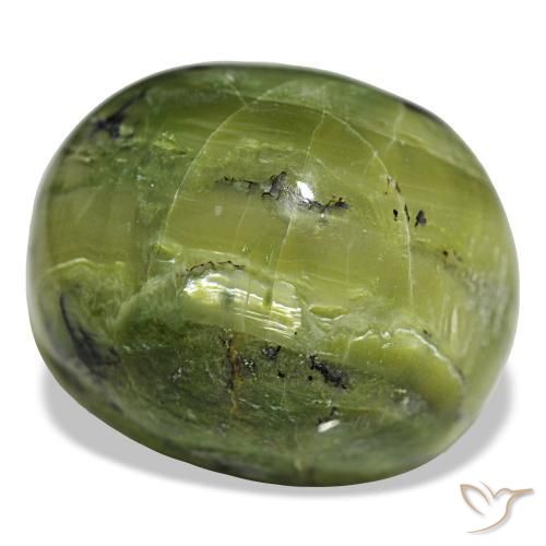 38,09 ctw natürlicher grüner Opal, Oval Schliff, Lichtundurchlässig