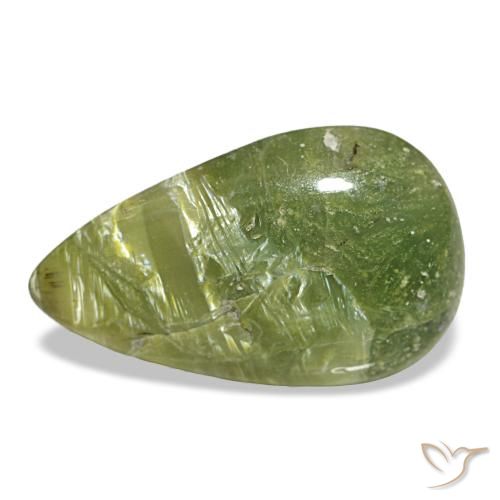 2,14 ctw natürlicher grüner Opal, Birnenform, Lichtundurchlässig