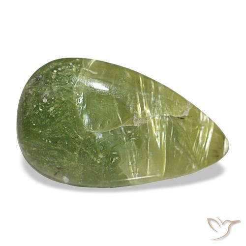 2,14 ctw natürlicher grüner Opal, Birnenform, Lichtundurchlässig