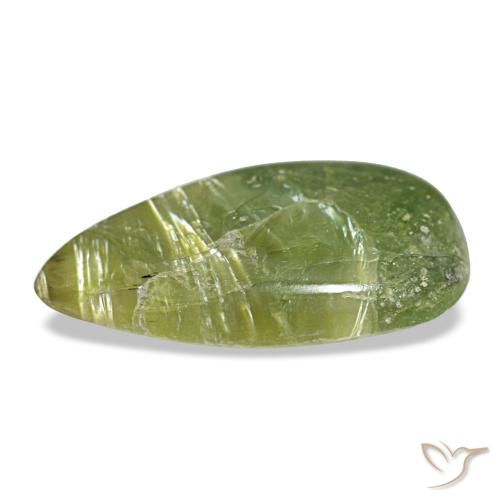 2,14 ctw natürlicher grüner Opal, Birnenform, Lichtundurchlässig