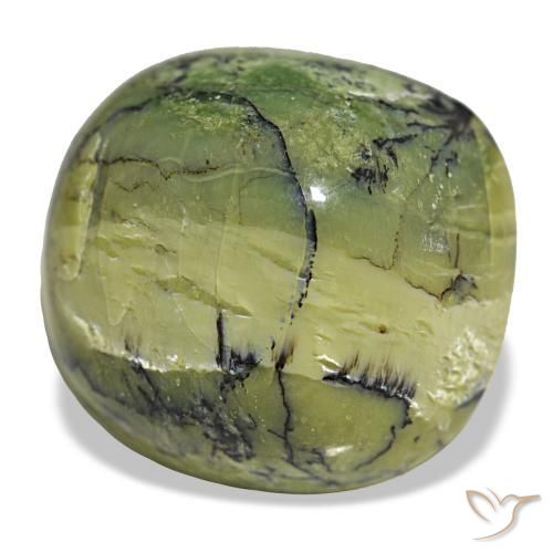 28,96 ctw natürlicher grüner Opal, Kissenschliff, Lichtundurchlässig