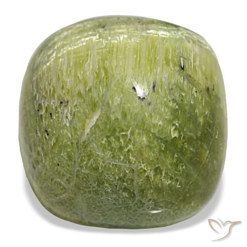19,28 ctw natürlicher grüner Opal, Kissenschliff, Lichtundurchlässig