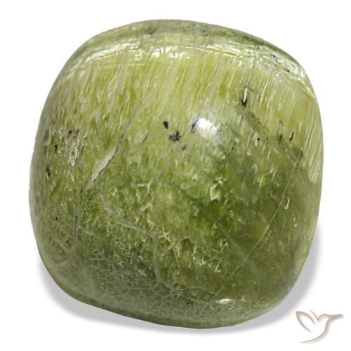 19,28 ctw natürlicher grüner Opal, Kissenschliff, Lichtundurchlässig
