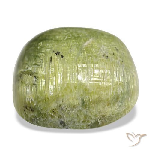19,28 ctw natürlicher grüner Opal, Kissenschliff, Lichtundurchlässig