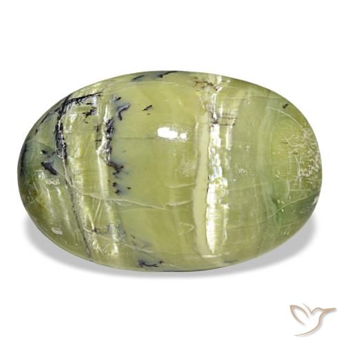 7,08 ctw natürlicher grüner Opal, Oval Schliff, Lichtundurchlässig