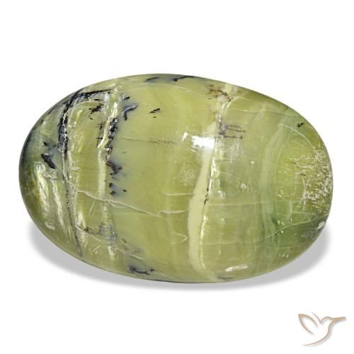 7,08 ctw natürlicher grüner Opal, Oval Schliff, Lichtundurchlässig
