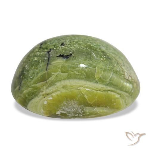 12,06 ctw natürlicher grüner Opal, Oval Schliff, Lichtundurchlässig