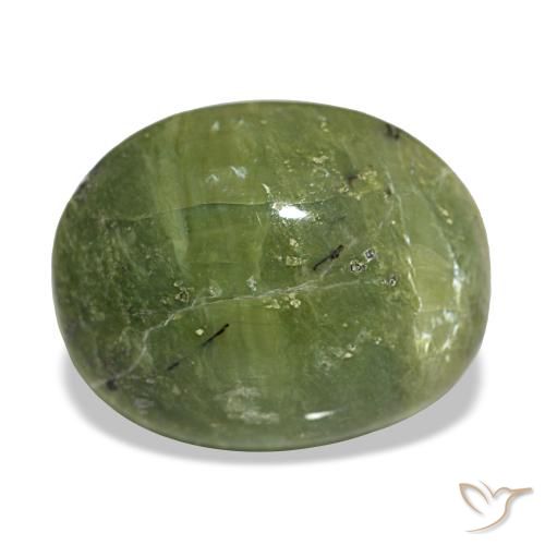 3,42 ctw natürlicher grüner Opal, Oval Schliff, Lichtundurchlässig