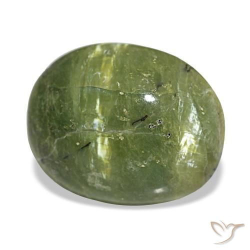 3,42 ctw natürlicher grüner Opal, Oval Schliff, Lichtundurchlässig
