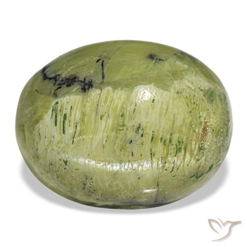 8,06 ctw natürlicher grüner Opal, Oval Schliff, Lichtundurchlässig