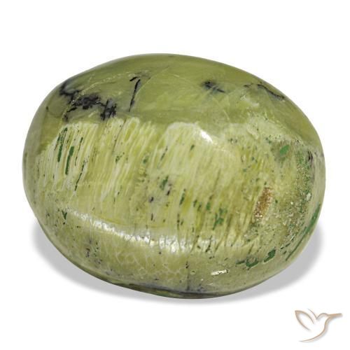 8,06 ctw natürlicher grüner Opal, Oval Schliff, Lichtundurchlässig