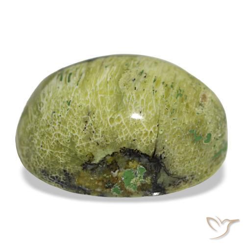 8,06 ctw natürlicher grüner Opal, Oval Schliff, Lichtundurchlässig