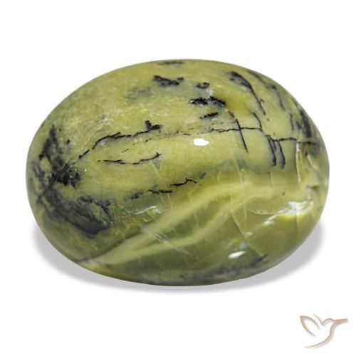 5,74 ctw natürlicher grüner Opal, Oval Schliff, Lichtundurchlässig