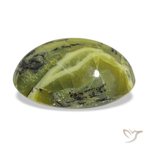 5,74 ctw natürlicher grüner Opal, Oval Schliff, Lichtundurchlässig