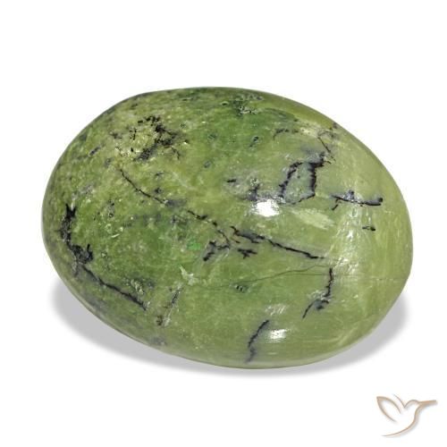 5,72 ctw natürlicher grüner Opal, Oval Schliff, Lichtundurchlässig