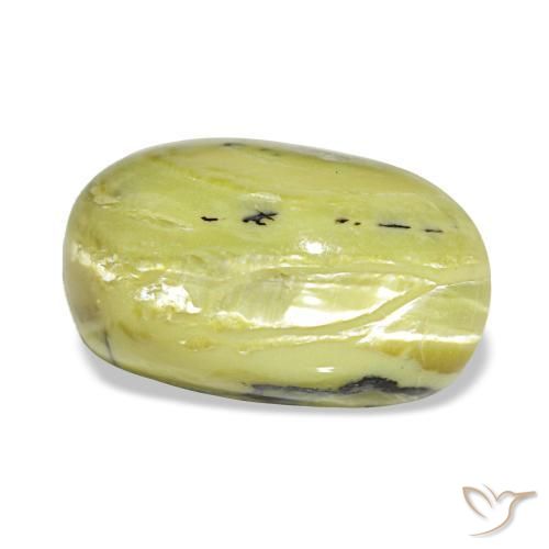 3,73 ctw natürlicher grüner Opal, Oval Schliff, Lichtundurchlässig