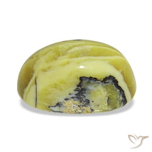 3,73 ctw natürlicher grüner Opal, Oval Schliff, Lichtundurchlässig