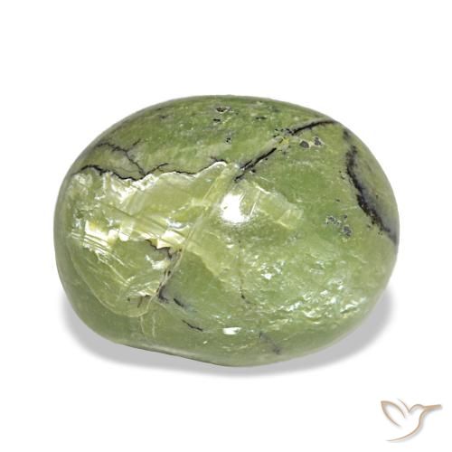 5,40 ctw natürlicher grüner Opal, Oval Schliff, Lichtundurchlässig