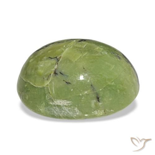 5,40 ctw natürlicher grüner Opal, Oval Schliff, Lichtundurchlässig