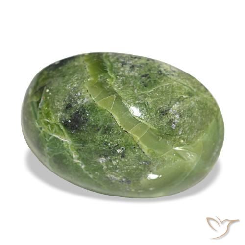 9,74 ctw natürlicher grüner Opal, Oval Schliff, Lichtundurchlässig