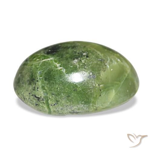 9,74 ctw natürlicher grüner Opal, Oval Schliff, Lichtundurchlässig