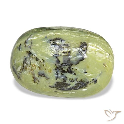 9,57 ctw natürlicher grüner Opal, Oval Schliff, Lichtundurchlässig