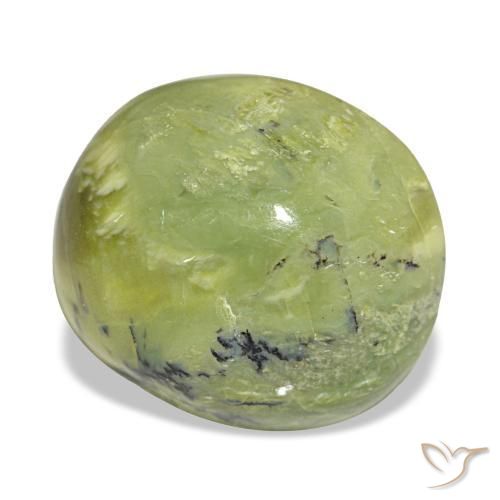 8,01 ctw natürlicher grüner Opal, Oval Schliff, Lichtundurchlässig