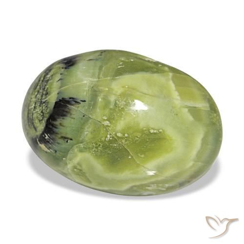 8,39 ctw natürlicher grüner Opal, Oval Schliff, Lichtundurchlässig