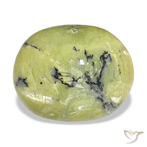 8,96 ctw natürlicher grüner Opal, Oval Schliff, Lichtundurchlässig