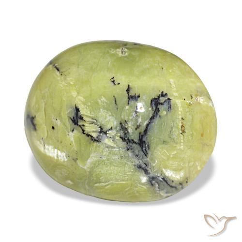 8,96 ctw natürlicher grüner Opal, Oval Schliff, Lichtundurchlässig