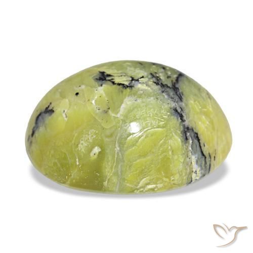 8,96 ctw natürlicher grüner Opal, Oval Schliff, Lichtundurchlässig