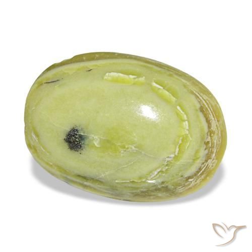 3,02 ctw natürlicher grüner Opal, Oval Schliff, Lichtundurchlässig