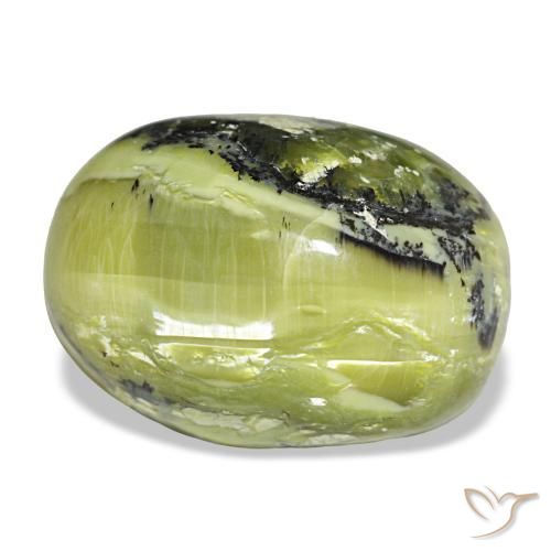 17,06 ctw natürlicher grüner Opal, Oval Schliff, Lichtundurchlässig