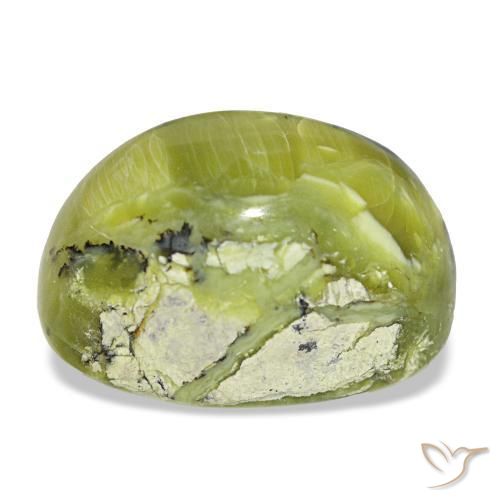 17,06 ctw natürlicher grüner Opal, Oval Schliff, Lichtundurchlässig