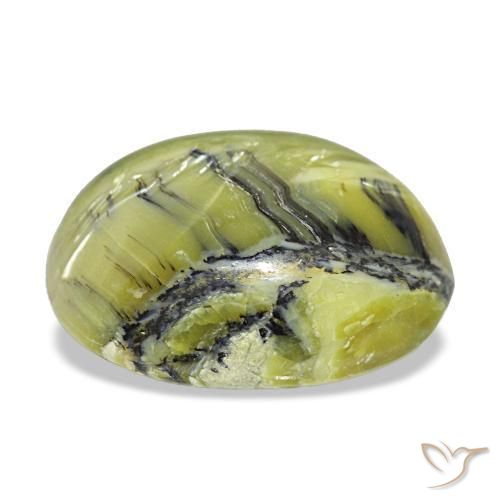 6,94 ctw natürlicher grüner Opal, Oval Schliff, Lichtundurchlässig
