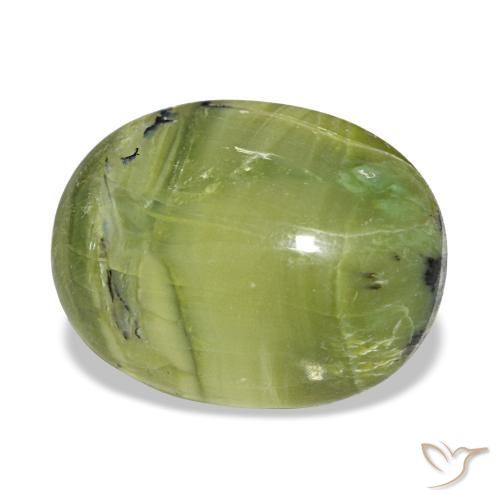 7,07 ctw natürlicher grüner Opal, Oval Schliff, Lichtundurchlässig