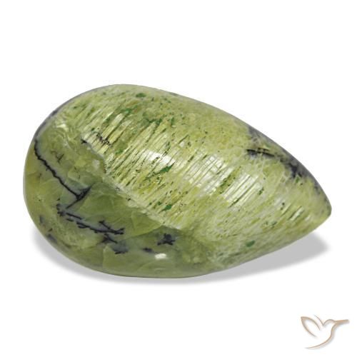 6,21 ctw natürlicher grüner Opal, Birnenform, Lichtundurchlässig