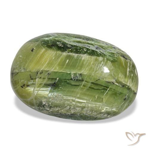 22,11 ctw natürlicher grüner Opal, Oval Schliff, Lichtundurchlässig