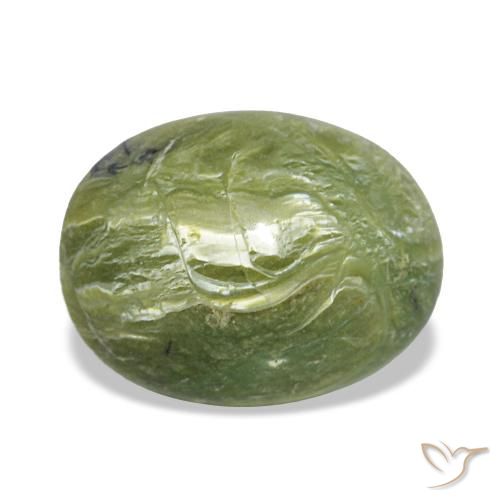 1,90 ctw natürlicher grüner Opal, Oval Schliff, Lichtundurchlässig