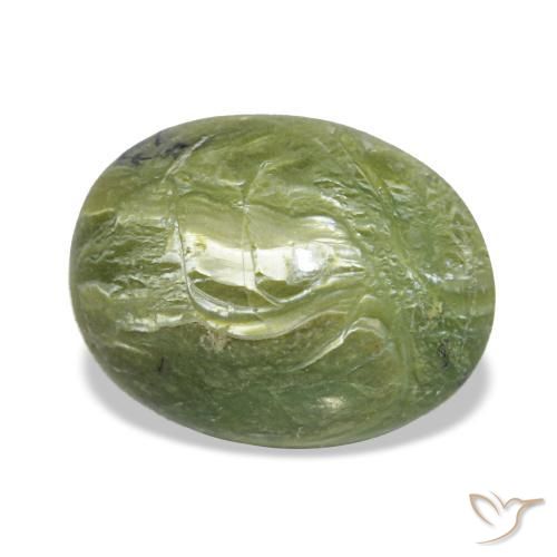 1,90 ctw natürlicher grüner Opal, Oval Schliff, Lichtundurchlässig