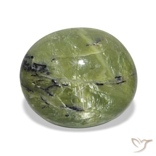 2,59 ctw natürlicher grüner Opal, Oval Schliff, Lichtundurchlässig