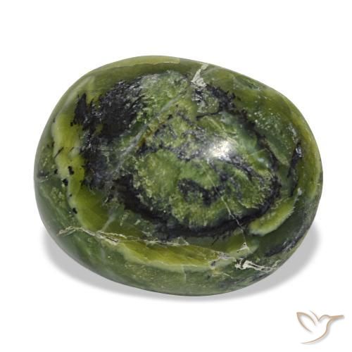8,91 ctw natürlicher grüner Opal, Oval Schliff, Lichtundurchlässig