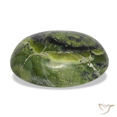 8,91 ctw natürlicher grüner Opal, Oval Schliff, Lichtundurchlässig