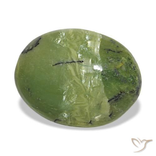 4,21 ctw natürlicher grüner Opal, Oval Schliff, Lichtundurchlässig