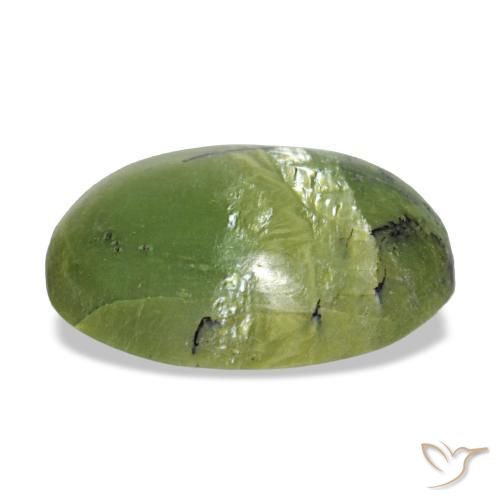 4,21 ctw natürlicher grüner Opal, Oval Schliff, Lichtundurchlässig