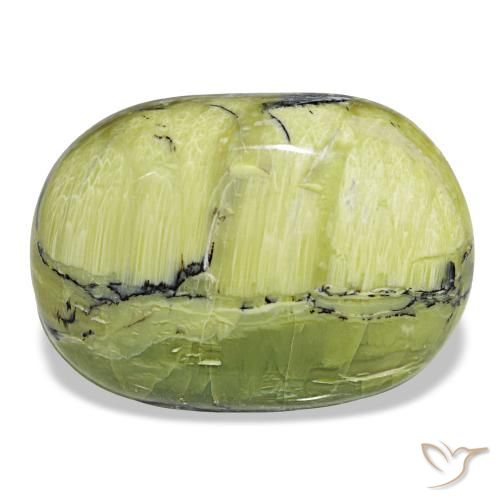 30,92 ctw natürlicher grüner Opal, Kissenschliff, Lichtundurchlässig