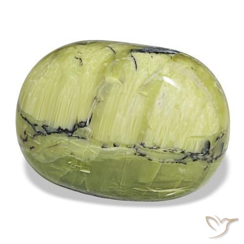 30,92 ctw natürlicher grüner Opal, Kissenschliff, Lichtundurchlässig